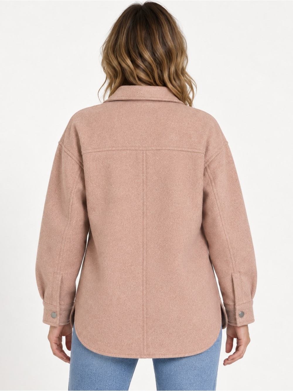 Zara veste-surchemise douillette d’automne blush XS - Picture 3 of 5